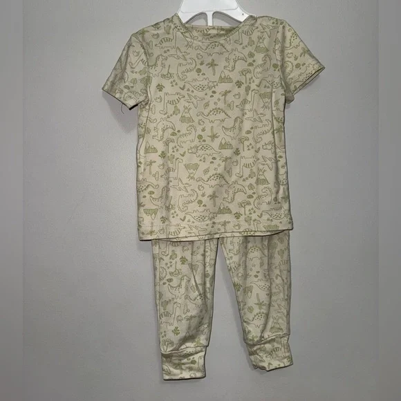 Tahari Pajamas Tahari Green And Cream Pajama Set With Elegant